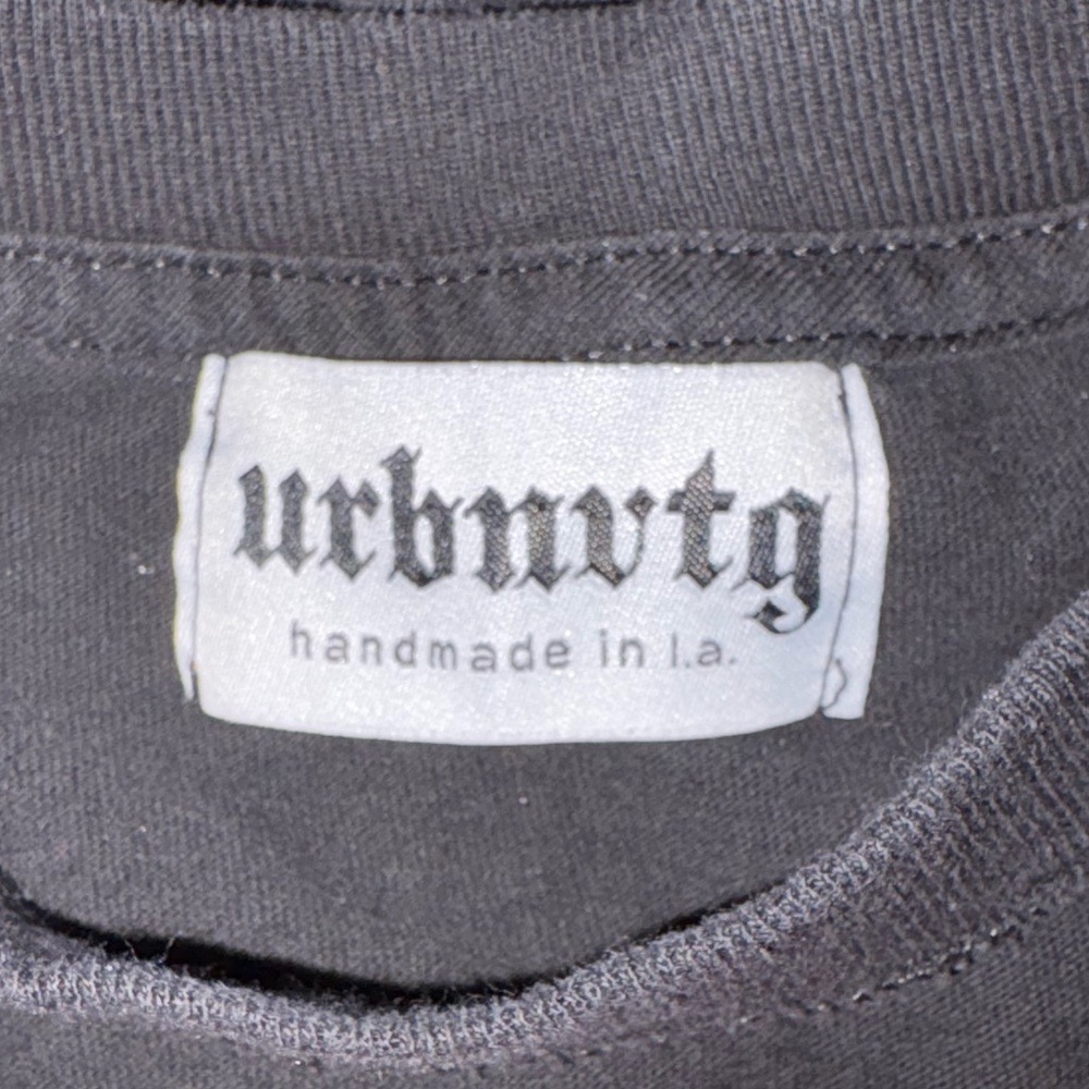 URBNVTG Handmade in l.a. Lace up Deathrow Grunge Goth Hip-Hop T-Shirt size M - Picture 6 of 6